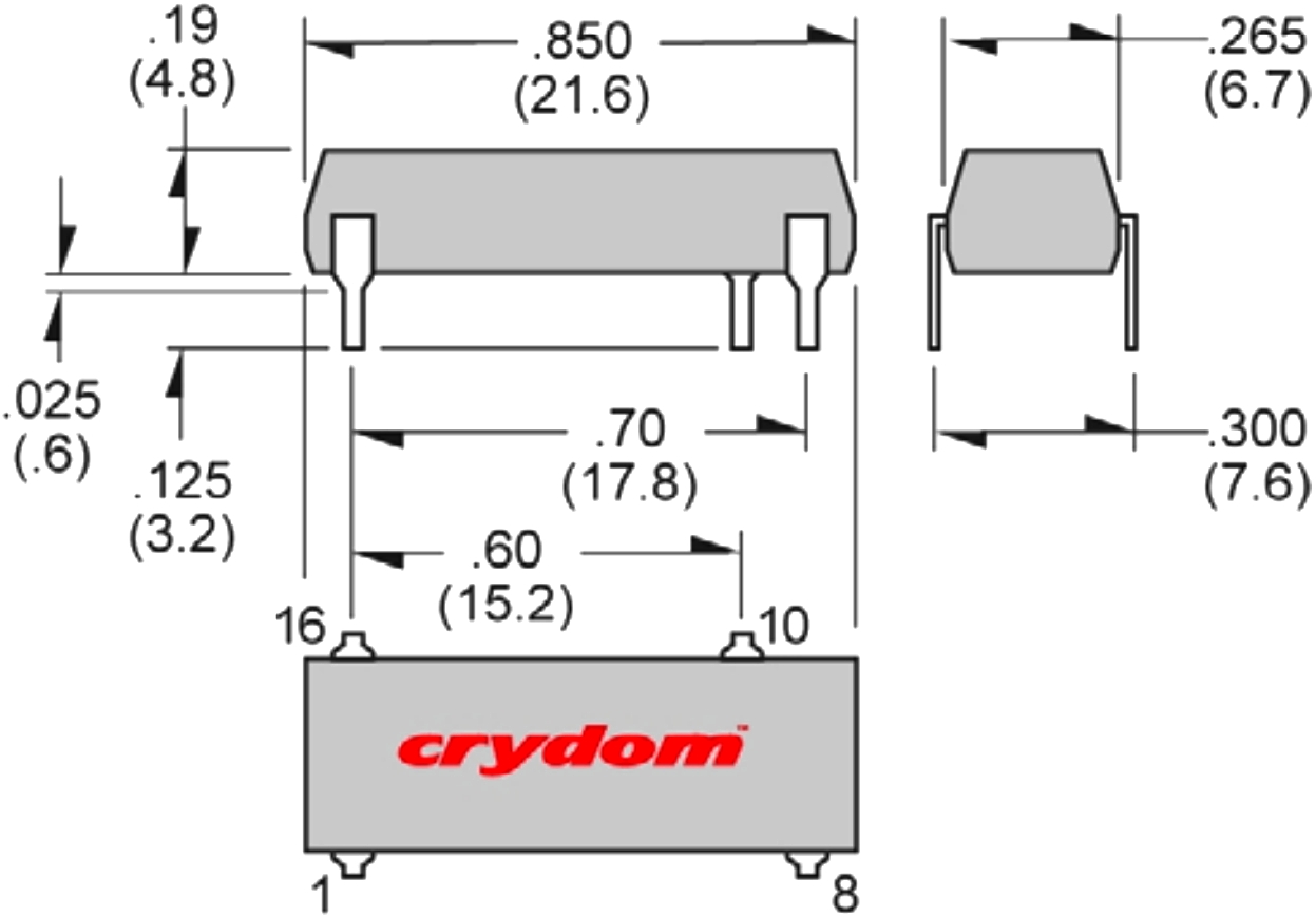 ממסר מצב מוצק למעגל מודפס CRYDON SSR SDI2415